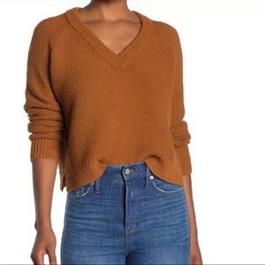 Arden V-Neck Crop Pullover Sweater 100% cotton Madewell - sold out!